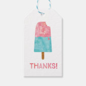 Dank u labels | Favoriete labels | Roze ijsje Cadeaulabel (Voorkant)