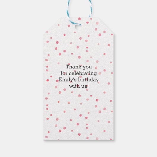 Dank u labels | Favoriete labels | Roze ijsje Cadeaulabel (Achterkant)