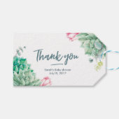 Dank u labels | Favoriete labels | Sappige bloemen Cadeaulabel (Voorkant (Horizontaal))