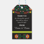 Dank u Labels Fiesta Mexican Print Bruiloft Cadeaulabel (Voorkant)