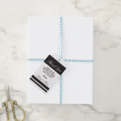 Dank u Labels Streep Zwart Wit Elegant Bruiloft Cadeaulabel (Met Touw)