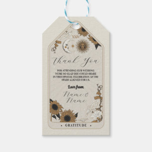 Dank u Labels Tarot bruiloft sterren uitlijnen zon Cadeaulabel