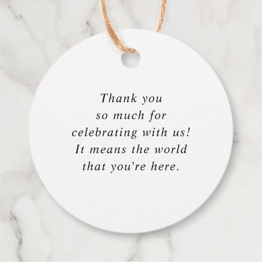 Dank u labels voor bruiloft gunsten Modern Heart (Achterkant)