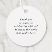 Dank u labels voor bruiloft gunsten Modern Heart (Achterkant)