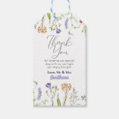 Dank u Labels Wedding Wildflower Bloemen Cadeaulabel (Voorkant)