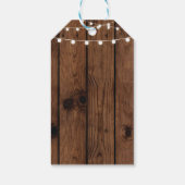 Dank u Labels Wood Favor Lights Elegant Wedding Cadeaulabel (Achterkant)
