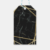 Dank u Labels Zwart Marmeren Favor Gouden Bruiloft Cadeaulabel (Achterkant)