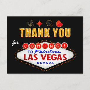 Dank u - Las Vegas Sign Fabulous Casino Night Briefkaart