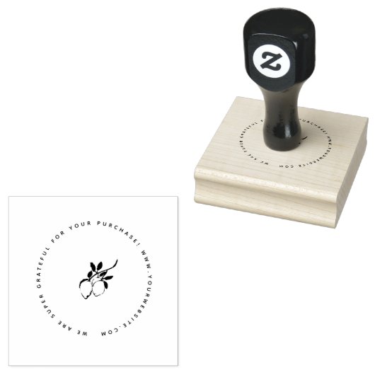 Dank u Lemon Tree Small Business Rubberstempel (Gestempeld)