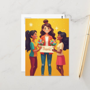 "Dank u, leraar!" Briefkaart