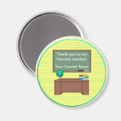 Dank u leraar geschenken magneet (Voorkant / Achterkant)