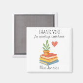 Dank u leraar - oprechte waardering geschenk magneet (Voorkant / Achterkant)