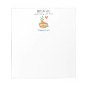 Dank u leraar - oprechte waardering geschenk notitieblok (Voorkant)