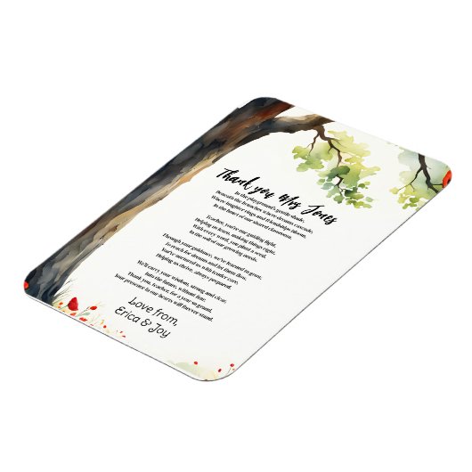 dank u leraar Waardering papaver boom gedicht Magneet (Linkerzijde)