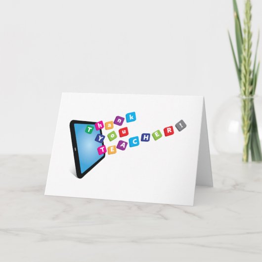 Dank u, leraar - woorden uit tablet kaart (Voorkant)