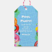 Dank u Leuk Zwembad Party Zwemmen Verjaardag Cadeaulabel (Voorkant)