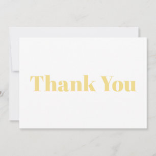 Dank u, lichte gouden witte moderne briefkaart