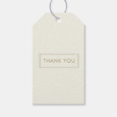 Dank u Logo Elegant Modern Hang Label Cadeaulabel (Voorkant)