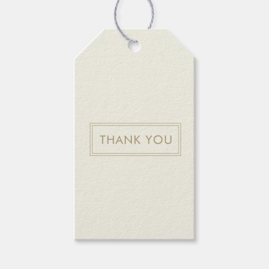 Dank u Logo Elegant Modern Hang Label Cadeaulabel (Voorkant)