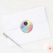 Dank u Logo Holograaf gemaakt met liefdesschijven Ronde Sticker (Envelop)