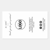 Dank u Logo Packaging Trendy Verzending Sticker (Voorkant)