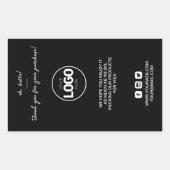 Dank u Logo Packaging Trendy Verzending Sticker (Voorkant)