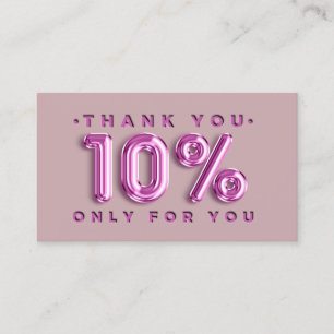 Dank u Logo QRCODE 10%OFF de Roze Code van de Kort Visitekaartje
