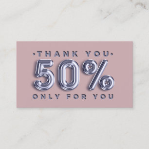 Dank u Logo QRCODE 50%OFF de Code van de Korting Visitekaartje
