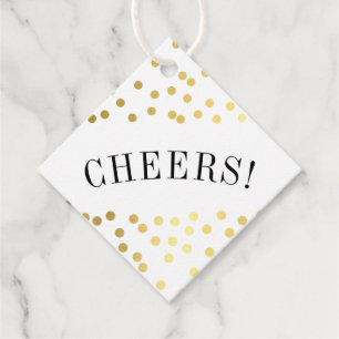 DANK U luxe stijlvolle gouden confetti vlekken pro Bedankjes Labels