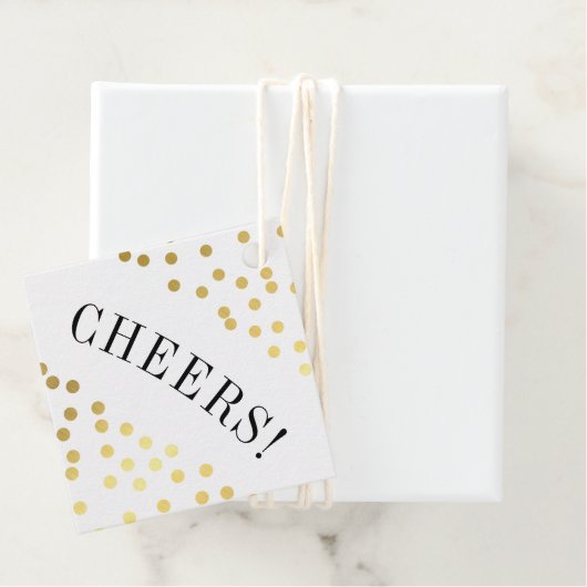 DANK U luxe stijlvolle gouden confetti vlekken pro Bedankjes Labels (In situ)