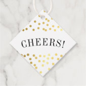 DANK U luxe stijlvolle gouden confetti vlekken pro Bedankjes Labels (Voorkant)