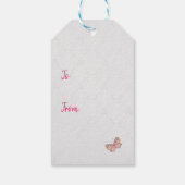 Dank u Magnolia Bouquet Cadeaulabel (Achterkant)