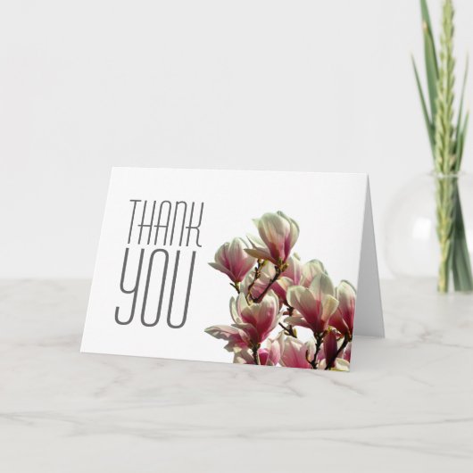 Dank u Magnolia Professional Modern Plain Bedankkaart (Voorkant)