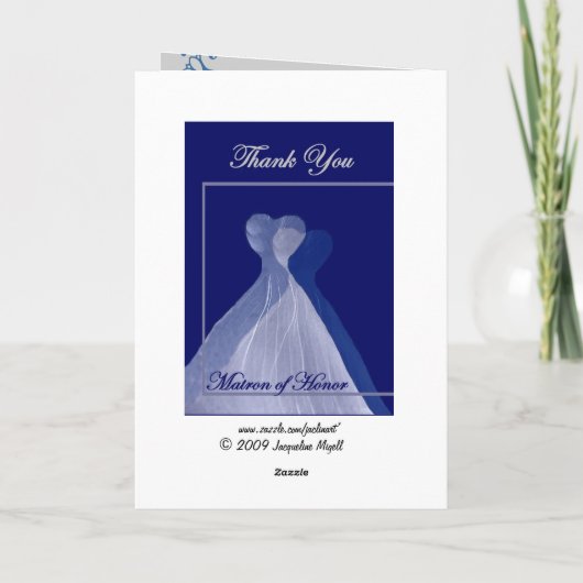 DANK U Matron van Eer - BLAUWE Toga's Bedankkaart (Achterkant)