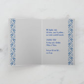 DANK U Matron van Eer - BLAUWE Toga's Bedankkaart (Binnen)