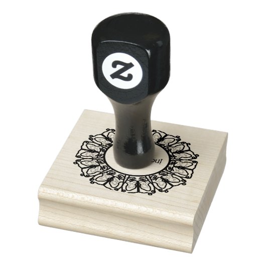 Dank u, medallion style, 	rubberstempel (Stempel)