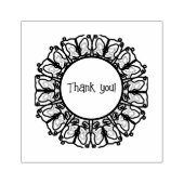 Dank u, medallion style, 	rubberstempel (Afrduk)