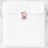 Dank u Meisje Baby shower Gift Label Sticker (Tas)