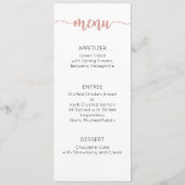 Dank u menu Kaart, receptie menu dank u (Achterkant)