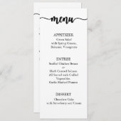 Dank u menu Kaart, receptie menu dank u (Voorkant / Achterkant)