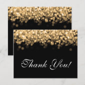 Dank u merkt gouden lichten op briefkaart (Voorkant / Achterkant)