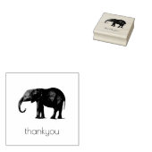 DANK U MET ELEPHANT WOOD ART STAMP 	RUBBERSTEMPEL (Gestempeld)