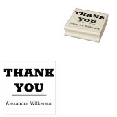 Dank u met Gepersonaliseerde Voornaam en Familiena Rubberstempel (Gestempeld)