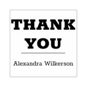 Dank u met Gepersonaliseerde Voornaam en Familiena Rubberstempel (Afrduk)