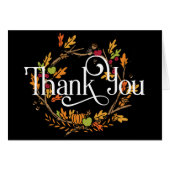 Dank u met Herfst Wreater met bladeren/pompoenen (Voorkant Horizontaal)