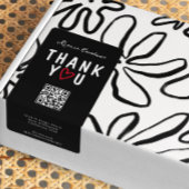 Dank u met Liefdeshart en QR Code Etiket