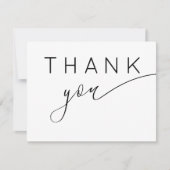 Dank u Minimalistisch zwart-wit Vrijgezellenfeest Bedankkaart (Voorkant)