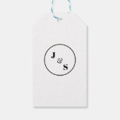 Dank u minimalistische bruiloft vrijgezellenfeest  cadeaulabel (Achterkant)