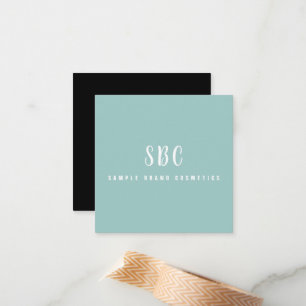 Dank u Mint Blauwgroen Moderne Elegant Chic Cosmet Notitiekaartje