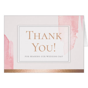 Dank u - Modern Blush Pink Waterverf